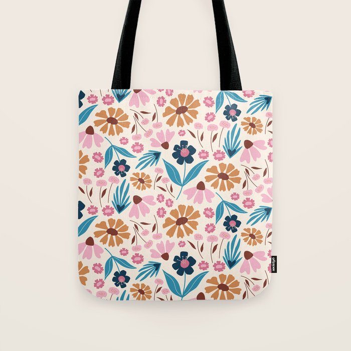 Wild Flowers - Bohemian  Tote Bag Gallery Image 1