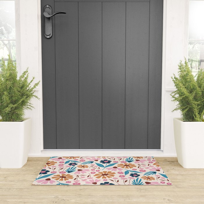 Wild Flowers - Bohemian  Welcome Mat Gallery Image 3