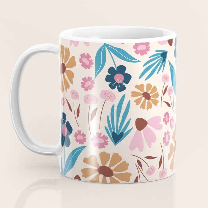 Wild Flowers - Bohemian  Coffee Mug Gallery Image 3