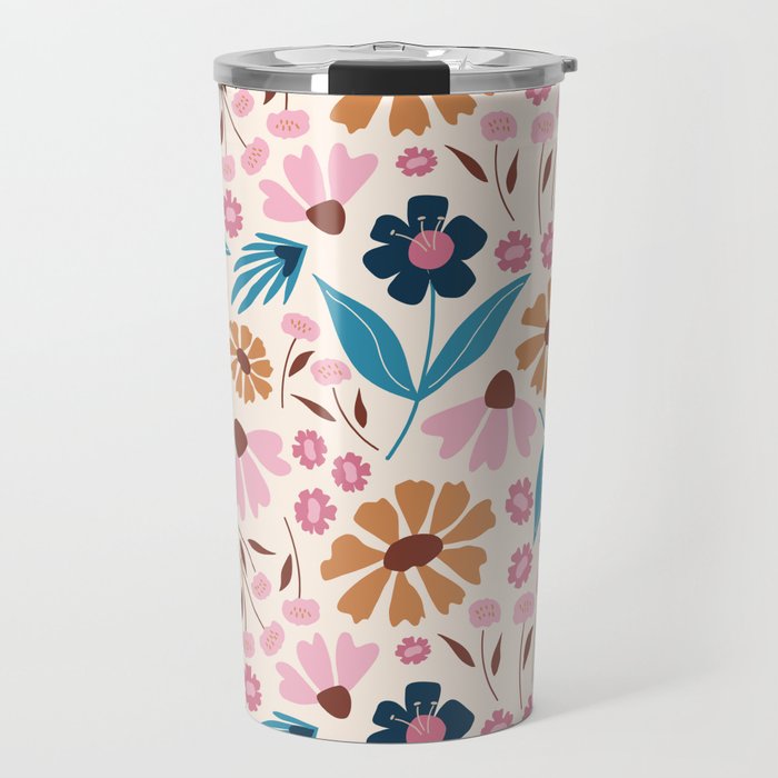 Wild Flowers - Bohemian  Travel Mug Gallery Image 1