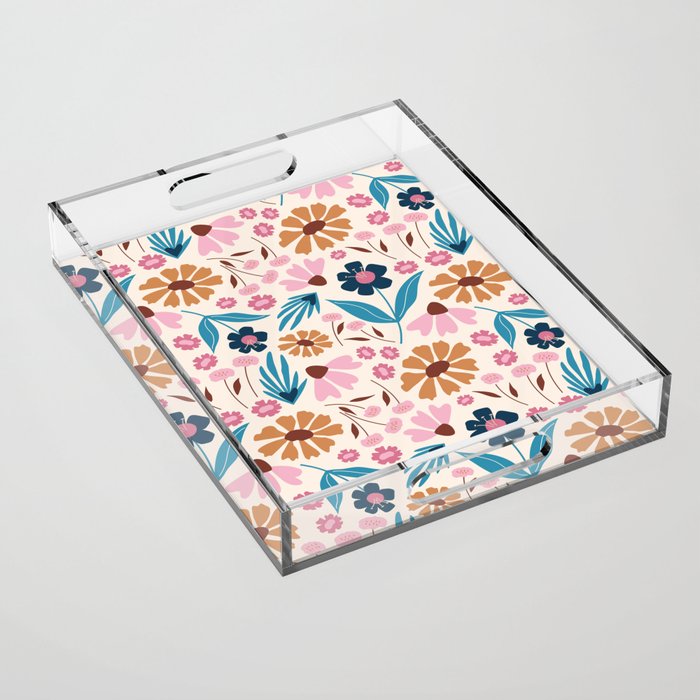 Wild Flowers - Bohemian  Acrylic Tray Gallery Image 1