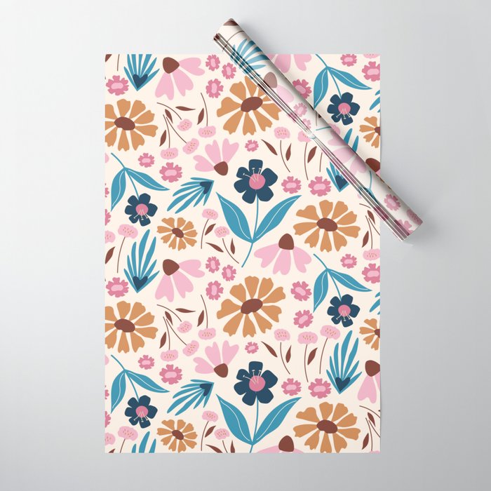 Wild Flowers - Bohemian  Wrapping Paper Gallery Image 1