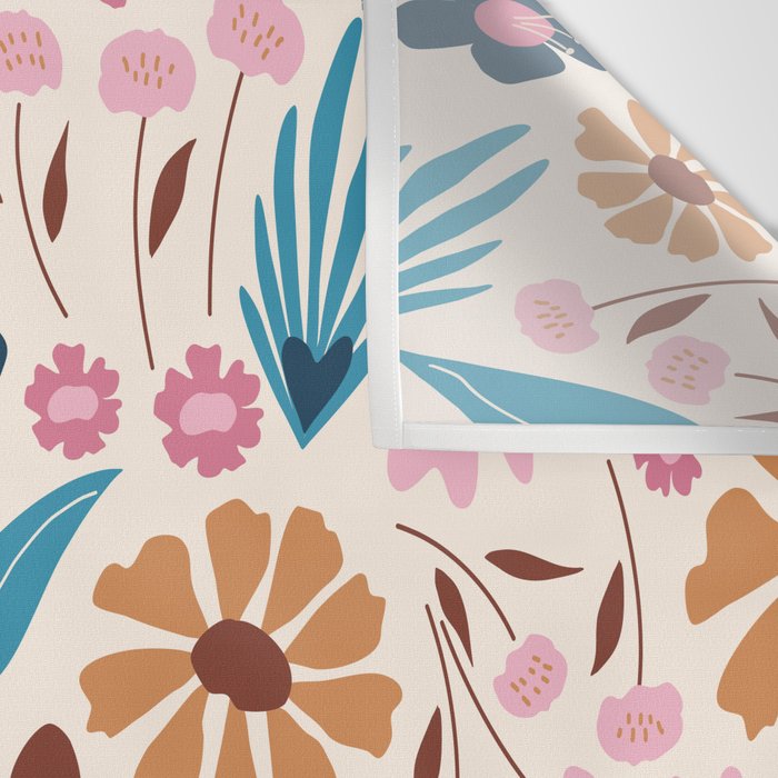 Wild Flowers - Bohemian  Wall Tapestry Gallery Image 3