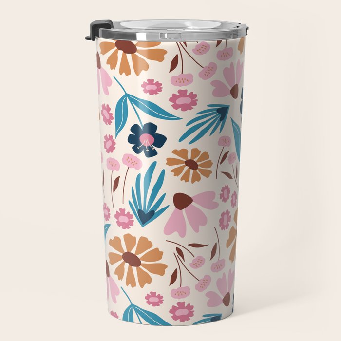 Wild Flowers - Bohemian  Travel Mug Gallery Image 3