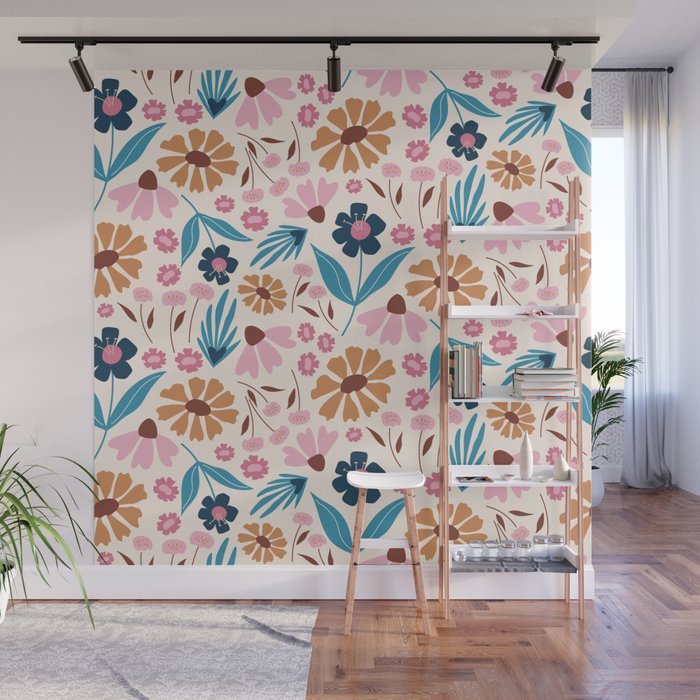 Wild Flowers - Bohemian  Wall Mural Gallery Image 1