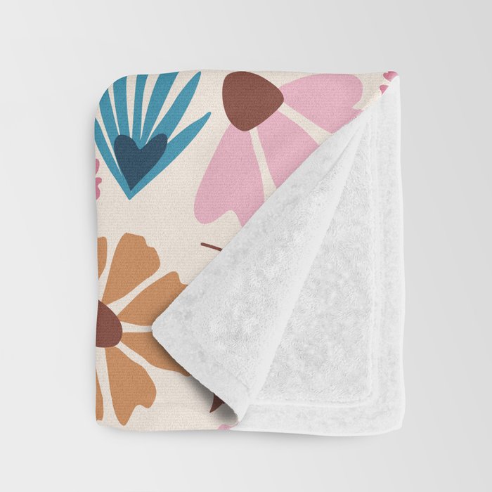 Wild Flowers - Bohemian  Throw Blanket Gallery Image 3