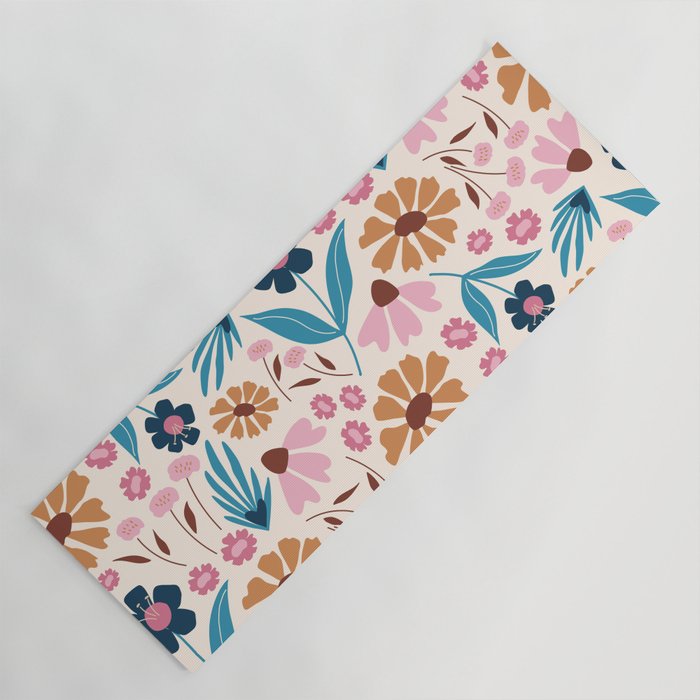 Wild Flowers - Bohemian  Yoga Mat Gallery Image 1