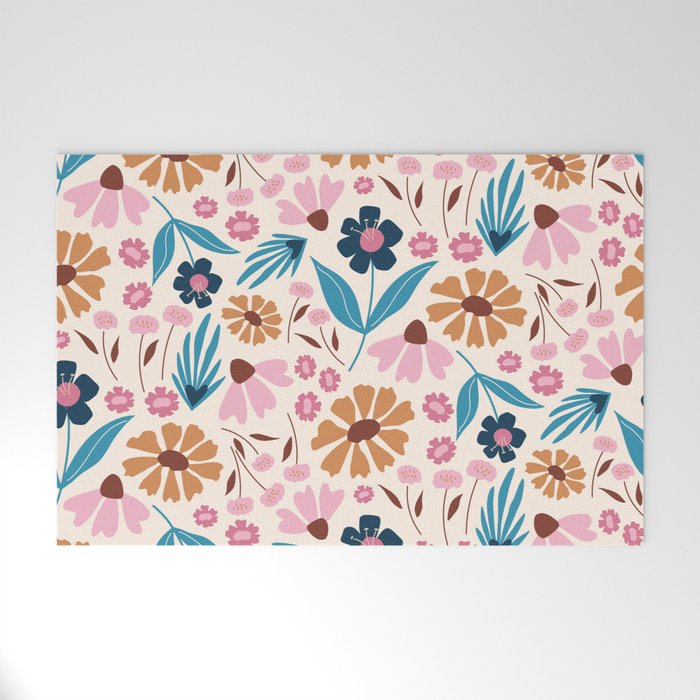 Wild Flowers - Bohemian  Welcome Mat Gallery Image 1