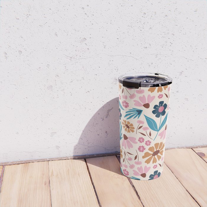 Wild Flowers - Bohemian  Travel Mug Gallery Image 4