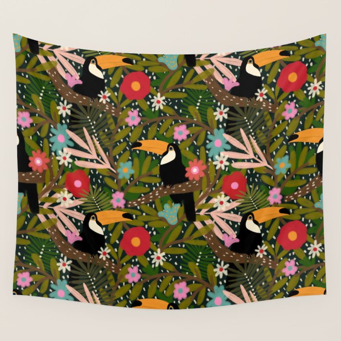 Toucan - Jungle  Wall Tapestry Gallery Image 4