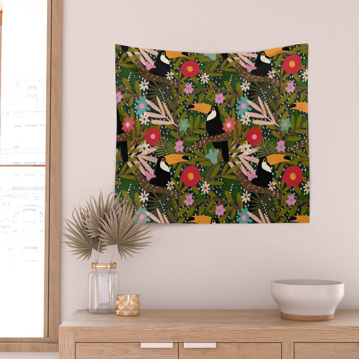 Toucan - Jungle  Wall Tapestry Gallery Image 2