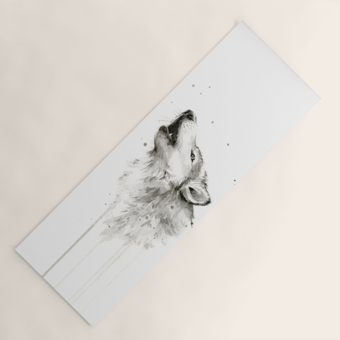 Wolf Howling Yoga Mat Gallery Image 1