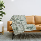 Wildlife Safari Savannah green Throw Blanket Gallery Image 1