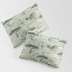 Wildlife Safari Savannah green Pillow Sham Gallery Image 3
