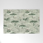 Wildlife Safari Savannah green Welcome Mat Gallery Image 1