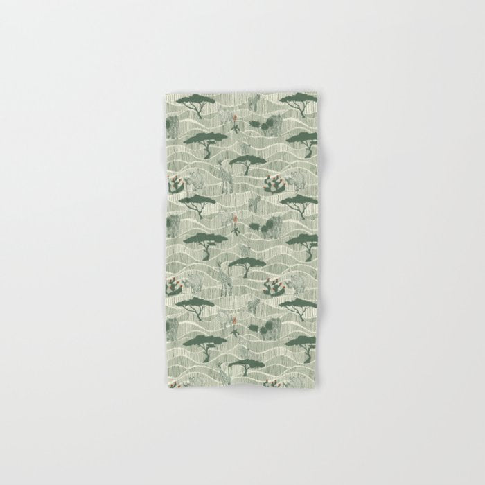 Wildlife Safari Savannah green Bath Towel Gallery Image 1