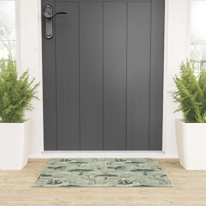 Wildlife Safari Savannah green Welcome Mat Gallery Image 3