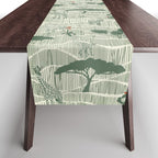 Wildlife Safari Savannah green Table Runner Gallery Image 1