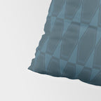 Mid Century Modern Dark Blue Gray Geometric Hexad Pattern Pillow Sham Gallery Image 4