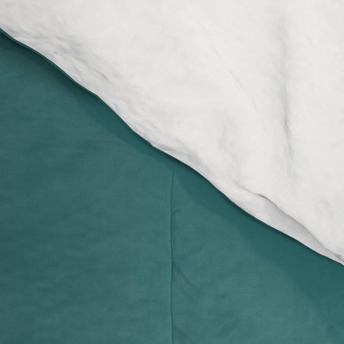 Deep Teal Blue Green Solid Color Comforter Gallery Image 4
