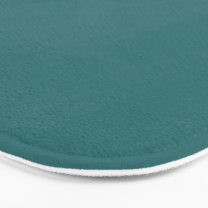 Deep Teal Blue Green Solid Color Bath Mat Gallery Image 3