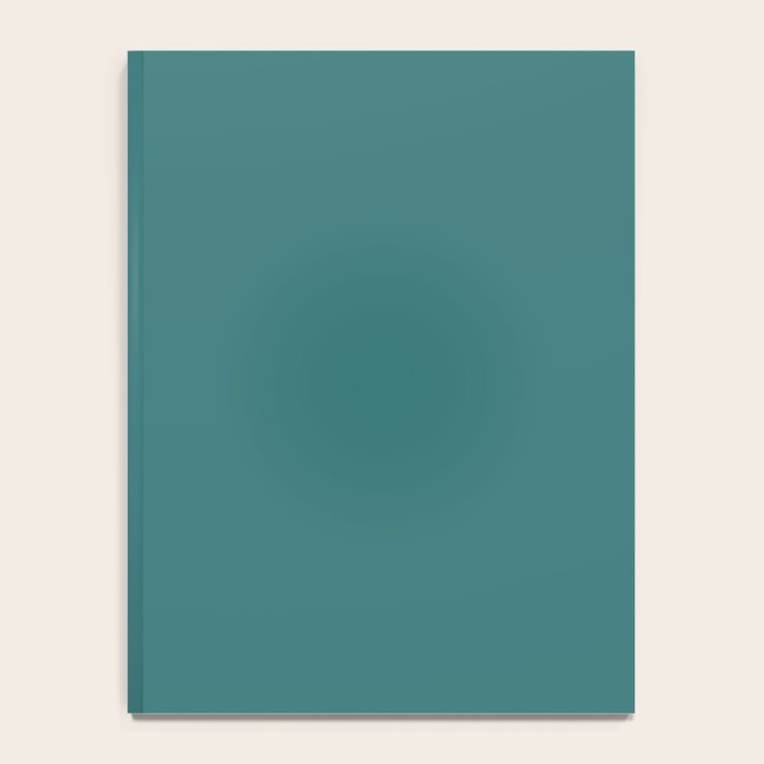 Deep Teal Blue Green Solid Color Notebook Gallery Image 4
