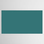 Deep Teal Blue Green Solid Color Tablecloth Gallery Image 2
