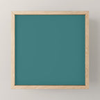 Deep Teal Blue Green Solid Color Mini Art Print Gallery Image 1