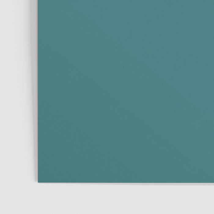 Deep Teal Blue Green Solid Color Poster Gallery Image 3