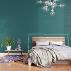 Deep Teal Blue Green Solid Color Wallpaper Gallery Image 3