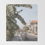 Tropical Road On Bali Island Art Print | Summer Holiday Photo | Digital Indonesia Travel Photography Throw Blanket Gallery Image 2