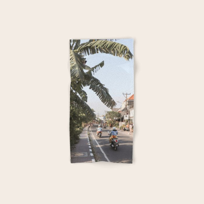 Tropical Road On Bali Island Art Print | Summer Holiday Photo | Digital Indonesia Travel Photography Bath Towel Gallery Image 1