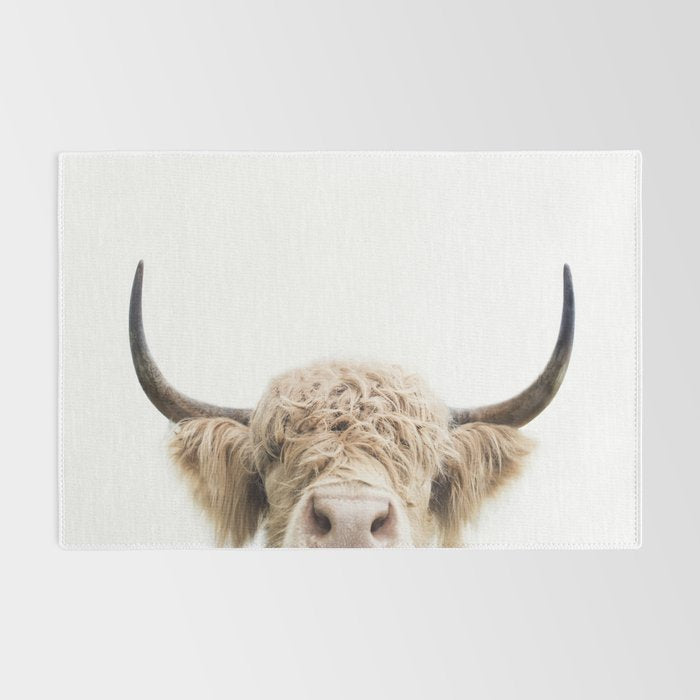 Peeking Highland Cow Rug Gallery Image 2