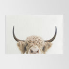 Peeking Highland Cow Rug Gallery Image 2