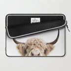 Peeking Highland Cow Laptop Sleeve Gallery Image 2