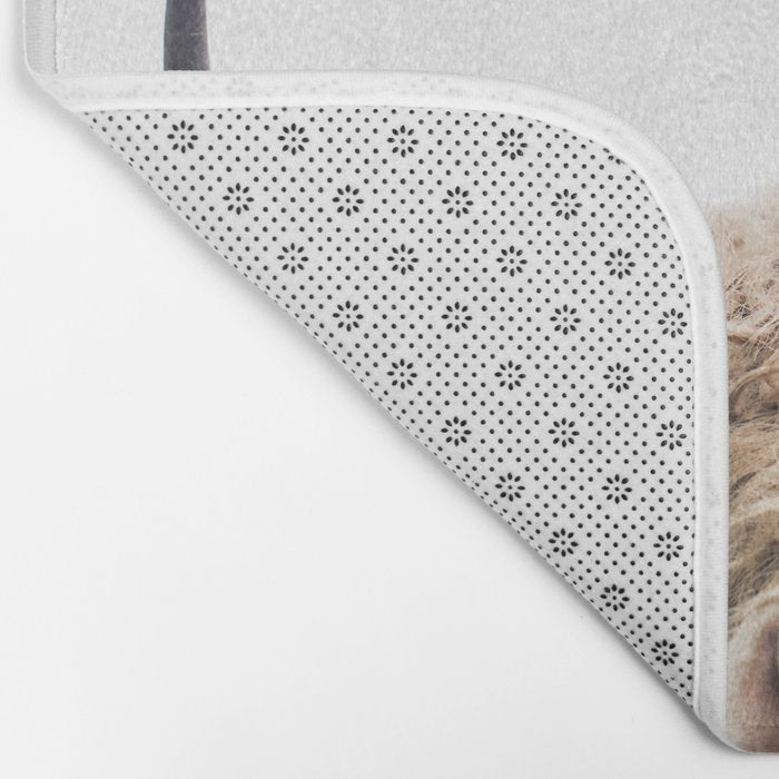 Peeking Highland Cow Bath Mat Gallery Image 2