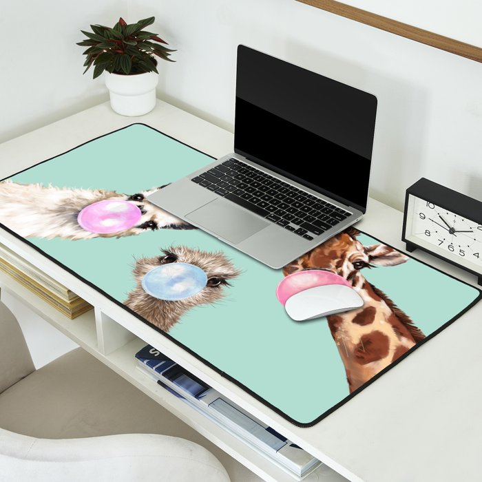 Bubble Gum Gang in Green Desk Mat Gallery Image 2