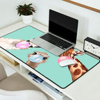 Bubble Gum Gang in Green Desk Mat Gallery Image 2