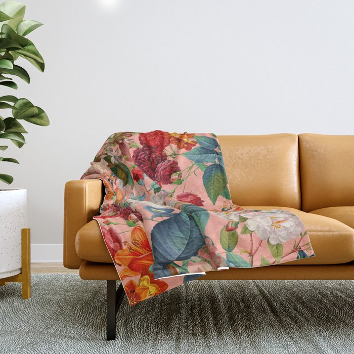 Chintzy Florals III Throw Blanket Gallery Image 1