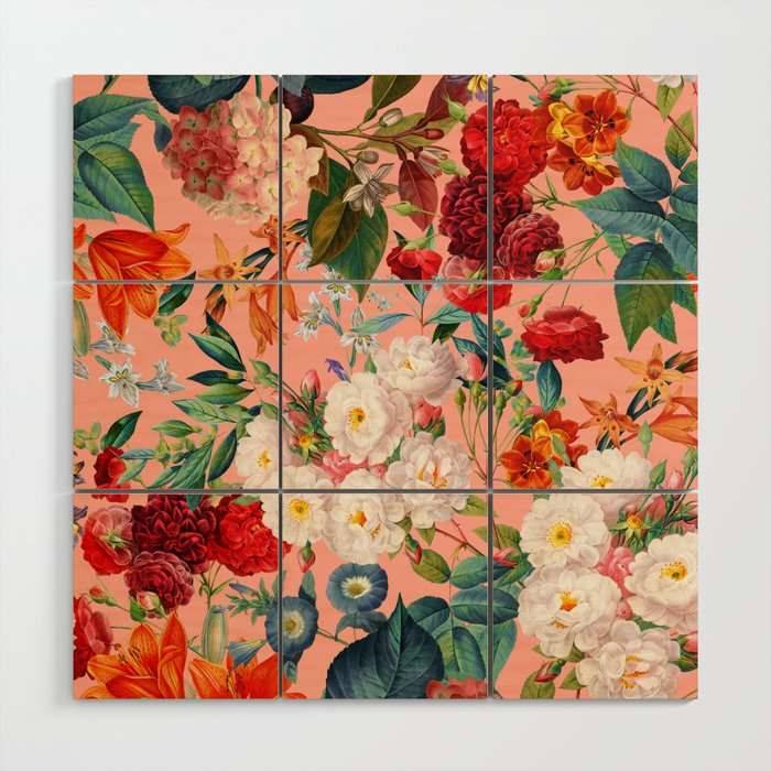 Chintzy Florals III Wood Wall Art Gallery Image 1