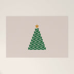 Winter Market | 05 - Festive Christmas Tree Green And Neutral Modern Holiday Welcome Mat Gallery Image 1