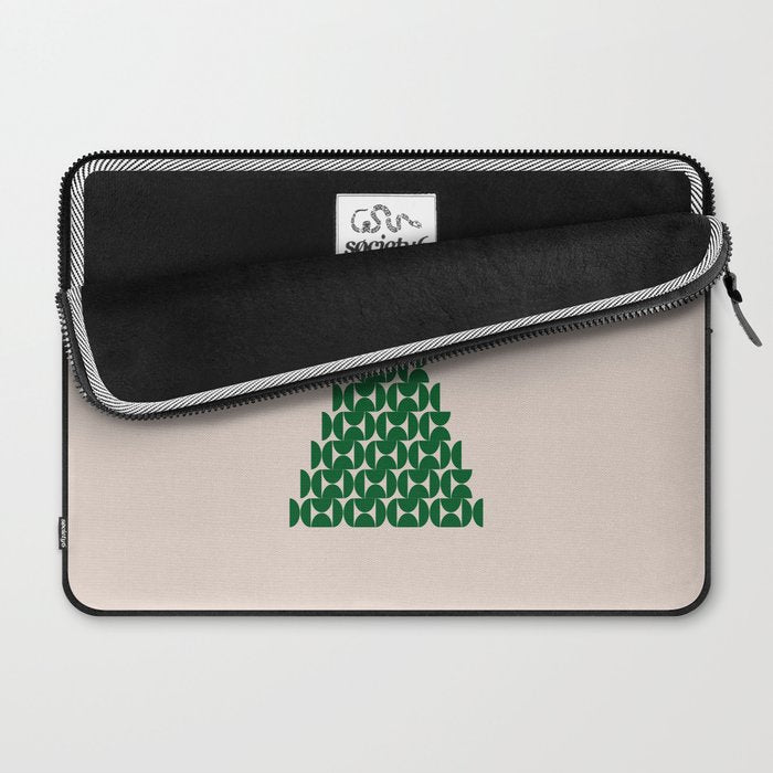 Winter Market | 05 - Festive Christmas Tree Green And Neutral Modern Holiday Laptop Sleeve Gallery Image 2