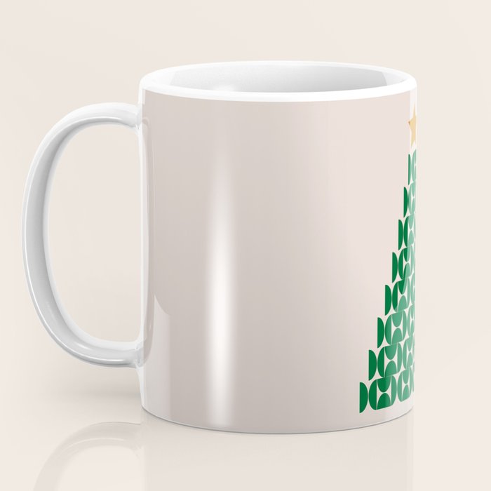 Winter Market | 05 - Festive Christmas Tree Green And Neutral Modern Holiday Coffee Mug Gallery Image 3