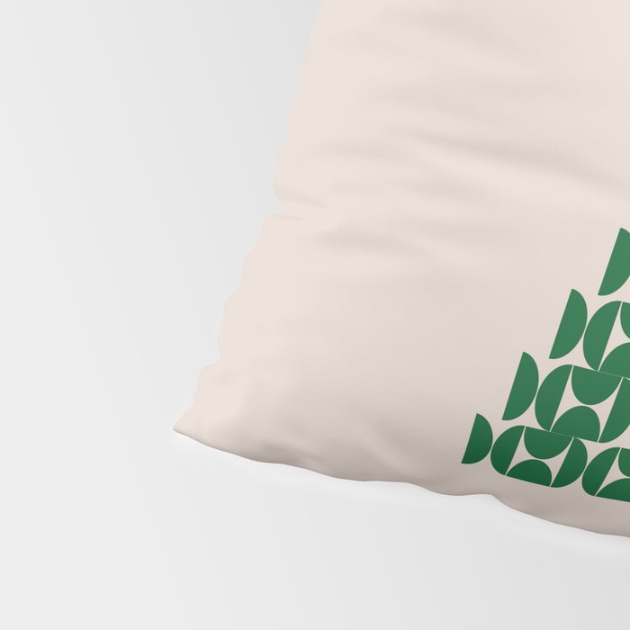 Winter Market | 05 - Festive Christmas Tree Green And Neutral Modern Holiday Pillow Sham Gallery Image 4