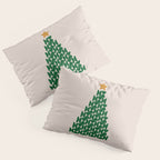 Winter Market | 05 - Festive Christmas Tree Green And Neutral Modern Holiday Pillow Sham Gallery Image 3