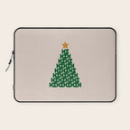 Winter Market | 05 - Festive Christmas Tree Green And Neutral Modern Holiday Laptop Sleeve Gallery Image 1