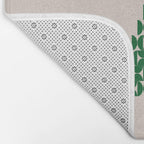 Winter Market | 05 - Festive Christmas Tree Green And Neutral Modern Holiday Bath Mat Gallery Image 2