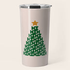 Winter Market | 05 - Festive Christmas Tree Green And Neutral Modern Holiday Travel Mug Gallery Image 1