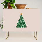 Winter Market | 05 - Festive Christmas Tree Green And Neutral Modern Holiday Credenza Gallery Image 1