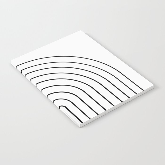 Minimal Arch IV Black and White Modern Geometric Lines Notebook Gallery Image 2